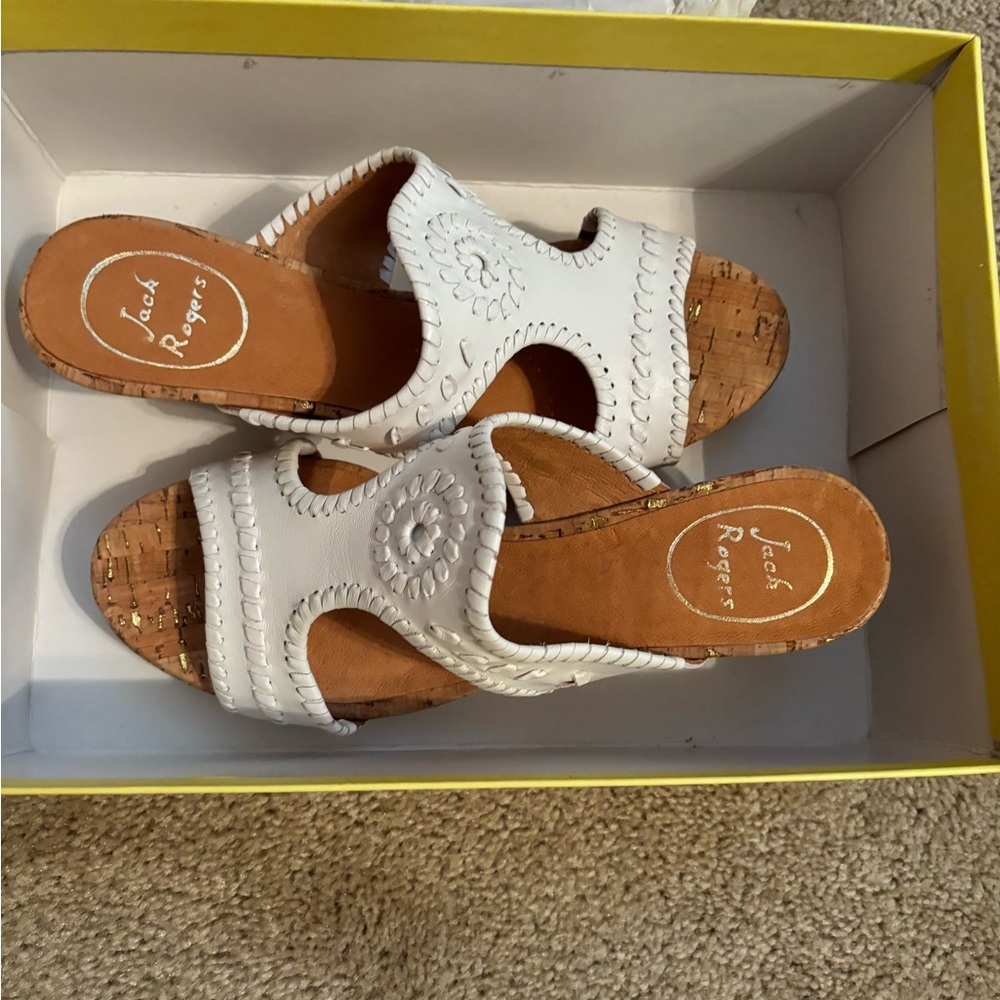Jack Rogers White Wedge